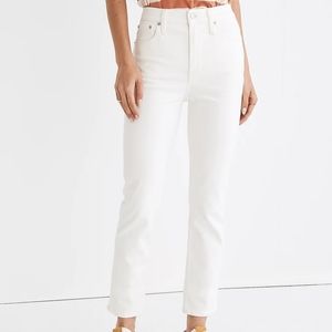 Madewell The Petite Curvy Perfect Vintage Jean in Tile White NE131